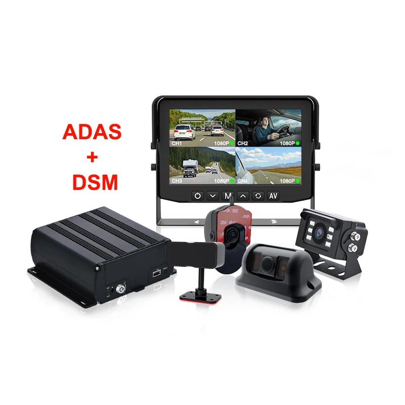 

4G Gps Wifi 4Ch 8Ch 1080P Reverse Backup Camera Adas Dsm Ai Blind Spot Detection Sd Hdd Mobile Dvr School Bus Truck Mdvr