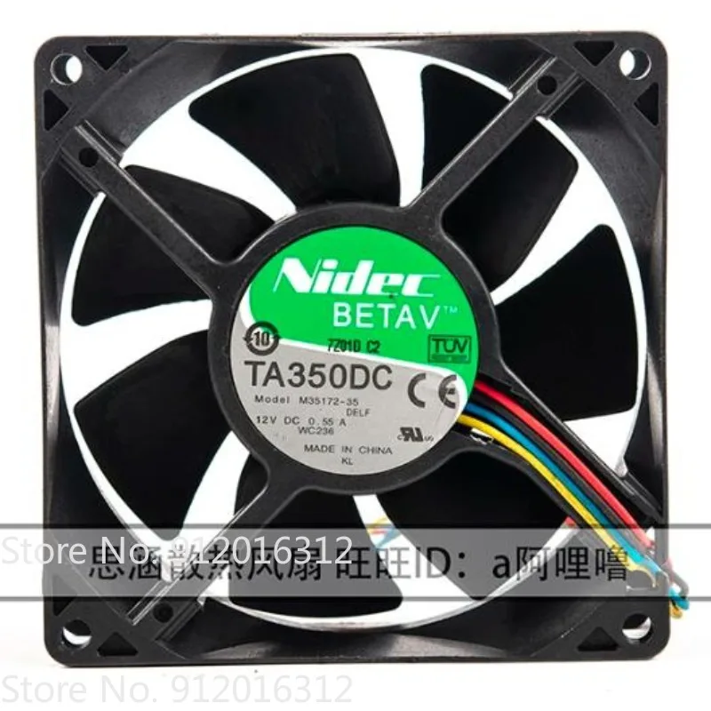 NEW CPU Fan for NIDECTA350DC M35172-35 9032 12V 0.55A 4-wire Temperature Control Fan 90 * 90 * 32mm