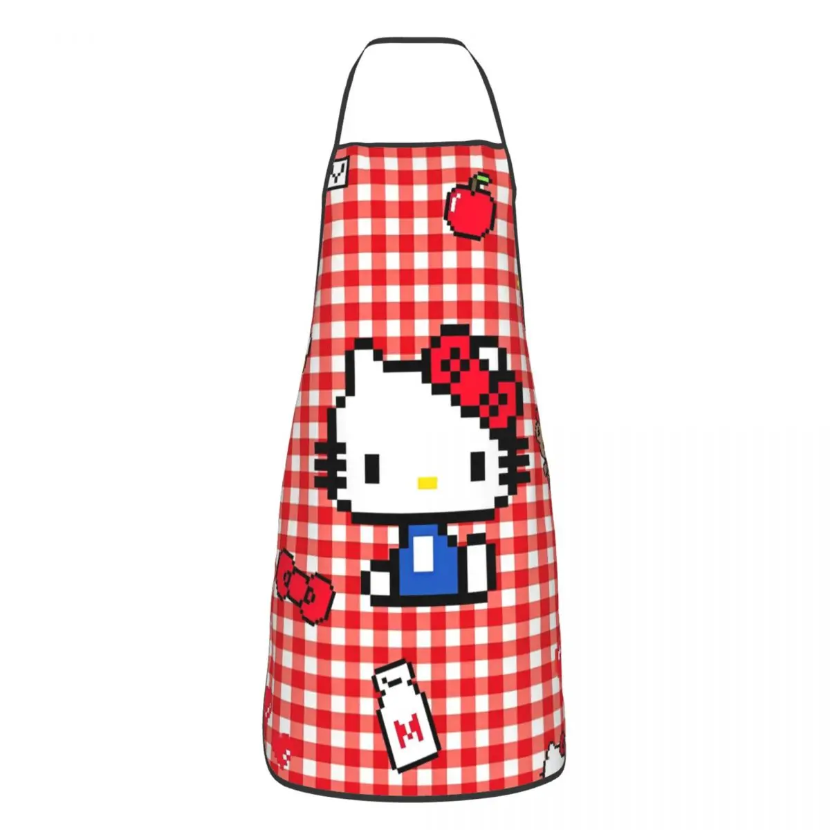 Cartoon Cute Hello Kitty Aprons for Women Men Funny Kitchen Bib HelloKitty Polyester Gardening Pinafore