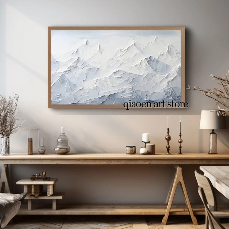 مجردة الشتاء التزلج الجبل الثلوج قماش اللوحة الملصقات والمطبوعات الحديثة التزلج جدار صورة فنية لغرفة المعيشة ديكور المنزل #4