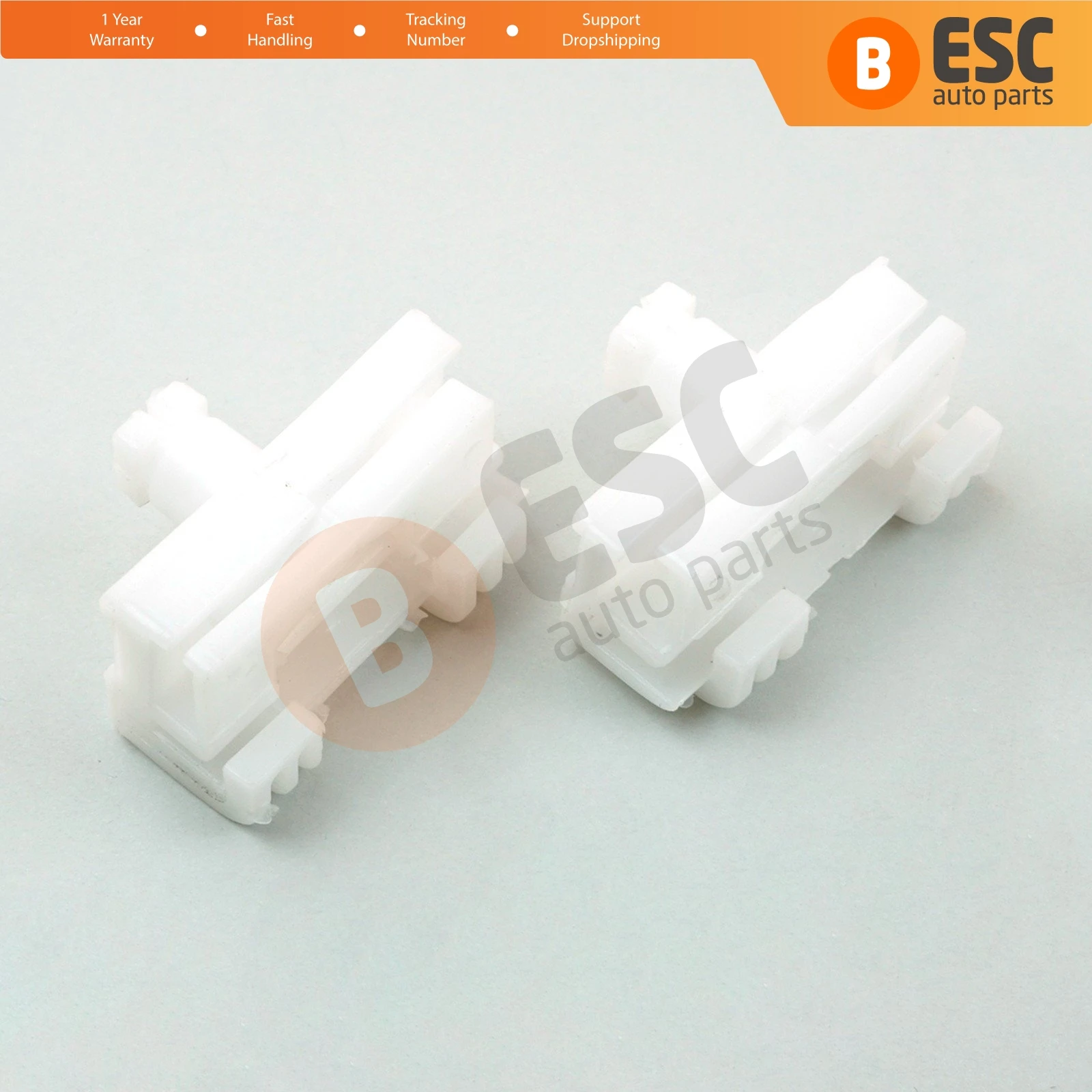 ESC Auto Parts EWR58+EWR59 Window Regulator Clips Set Front or Rear Right and Left Door for Citroen Saxo Peugeot 106