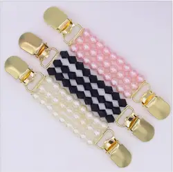 1Pcs Rhinestone Pearl Decorative Buttons Duck Clips Shawl Blouse Bead Buckles Flexible Sweater Cardigan Collar Clothing Decor