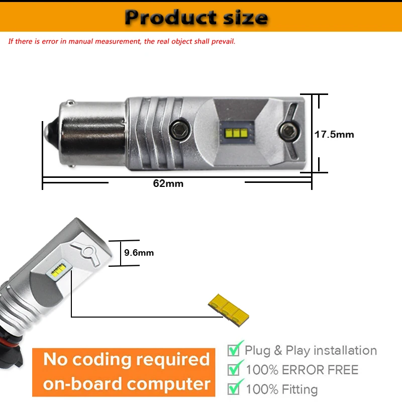 iJDM White 6000K Canbus No Error 1156 P21W LED Bulb for Skoda Superb Octavia 2 FL 2011 2012 2013 Daytime Running Lights DRL 12V