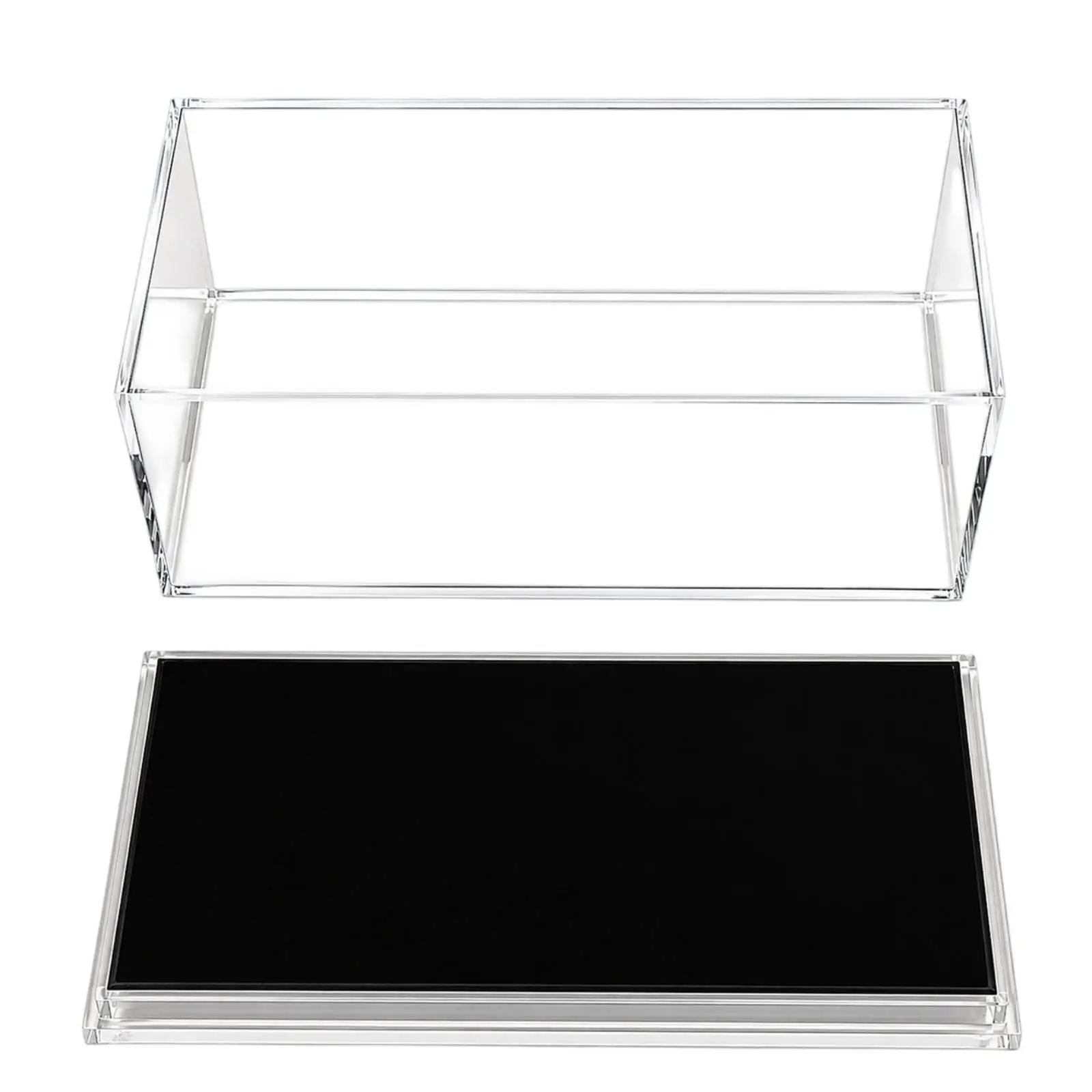 Clear Acrylic Model Car Display Case 1 64 Scale Transparent Showcase Box for Collectible Toy Cars with Glossy Black Base