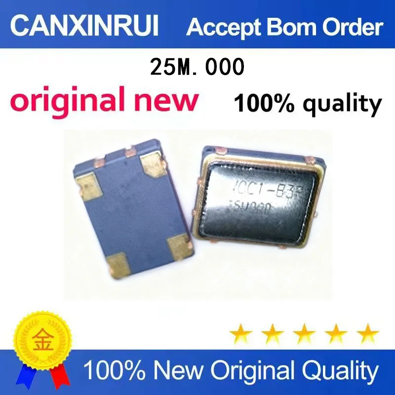 (5-100 Pieces)25M.000 25M 25MHz crystal oscillator patch 4-pin SMD