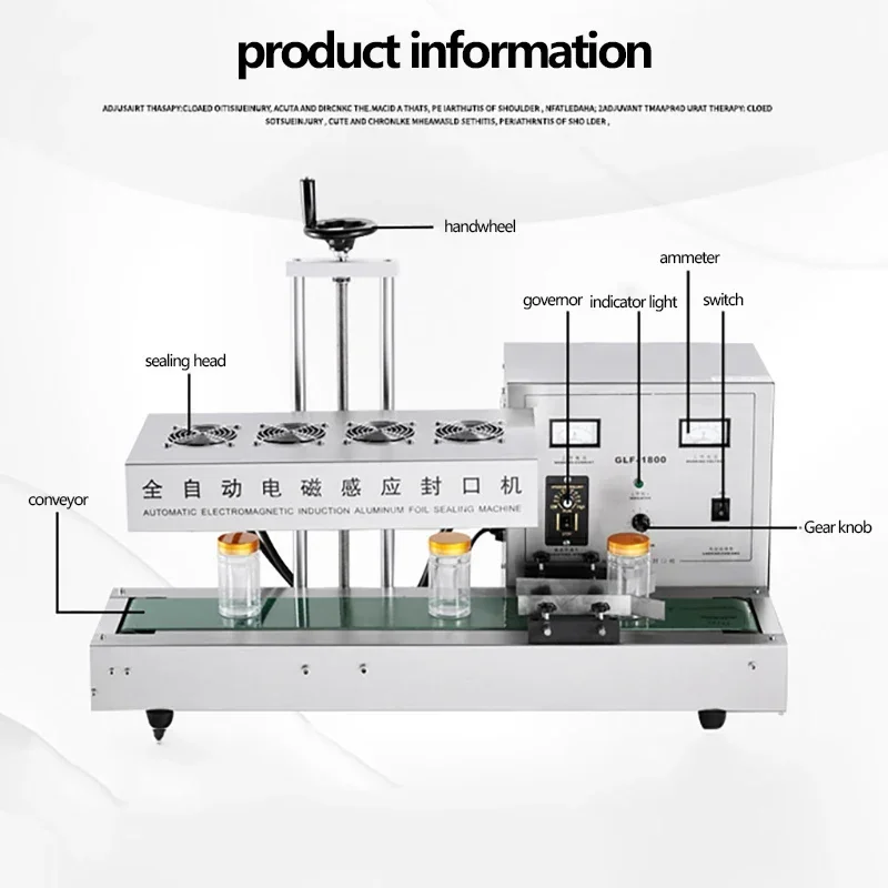 Upgrade Automatic Electromagnetic Induction Aluminum Foil Sealing Machine Commercial Honey Plastic Bottle Induction Electric Sea