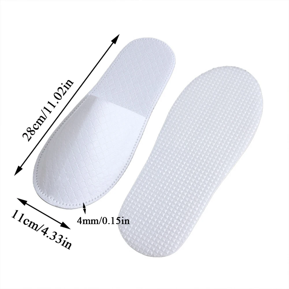 1 Pair Women Men Disposable Slippers Non-slip Home Guest Slippers Spa Hotel Slippers Solid Color Wedding Travel Shoes Wholesale