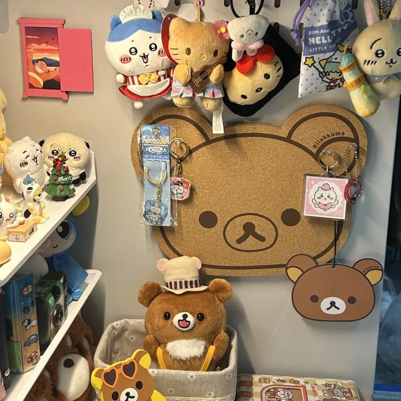 Rilakkuma Felt Board Cartoon Non-slip Bedroom Thickened Bear Wall Sticker Message Board Commemorative Photo Wall birthday Gifts