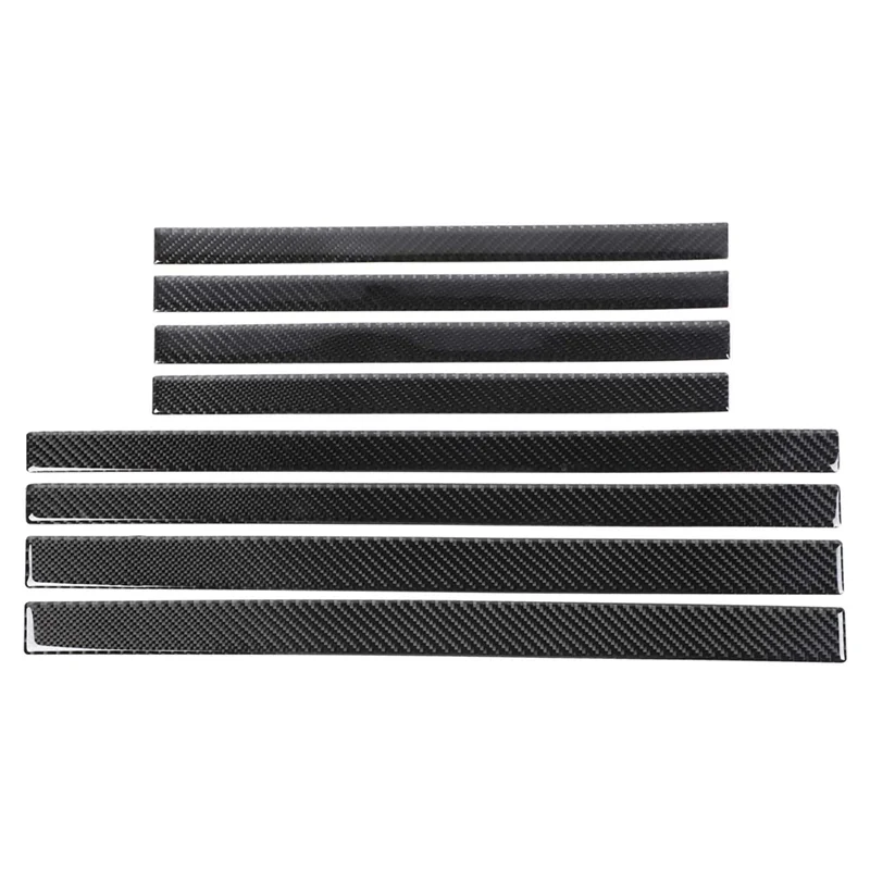 Exterior Door Sill Strip Threshold Cover Protection for 2014-2018 Soft Carbon Fiber