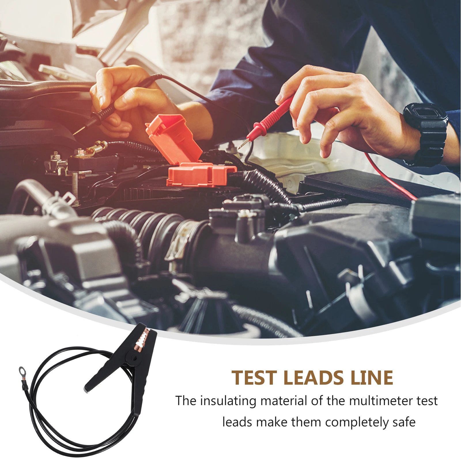 

2pcs Fence Alligator Clips Jumper Cable Clamps With Wire Portable Clip For Car Emergency Starter