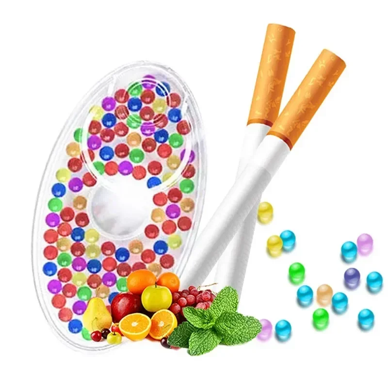 100pcs Mixed Fruit Flavor Popping Capsule Ball Ice Mint Burst Beads Explosion Pops Cigarette Filter Smoking Holder Accessories