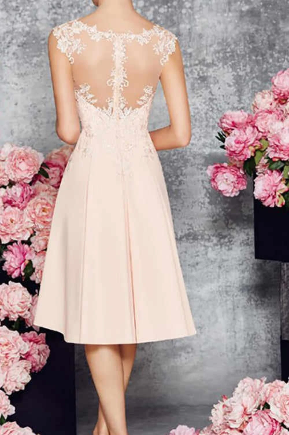 Elegancka sukienka dla matki panny młodej w dużych rozmiarach do kolan szyfonowa aplikacja z marynarką suknia wieczorowa dostosowane Vestidos de fiesta