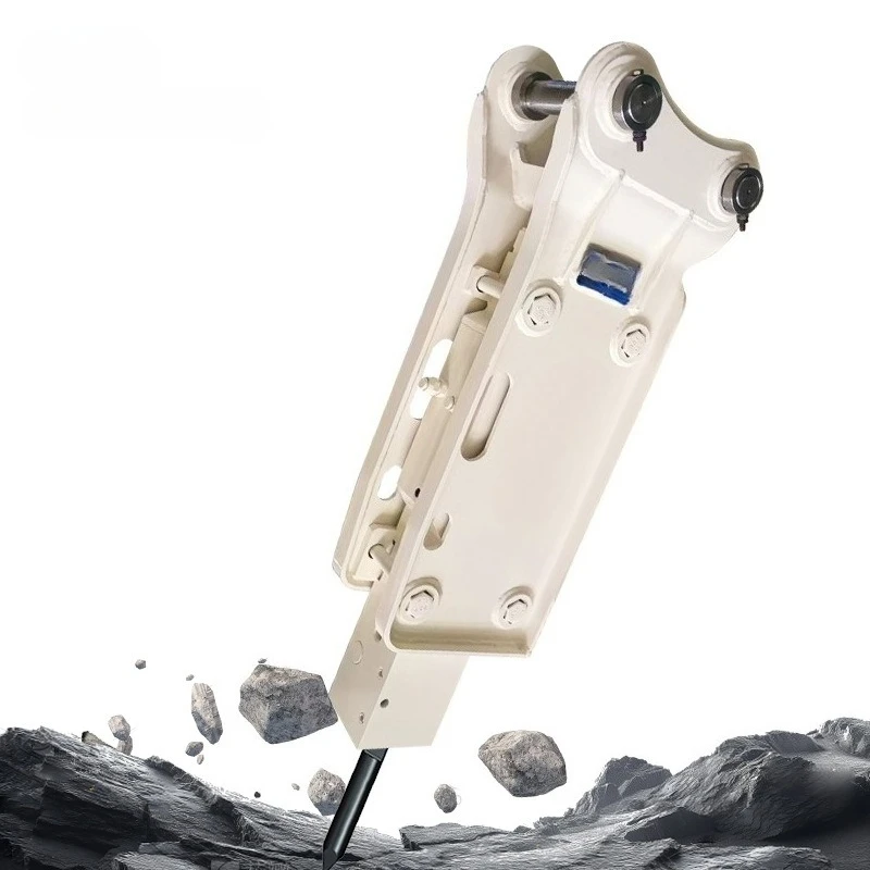 Excavator triangular hydraulic breaker wear-resistant and reliable mining rock drilling using straight hammer breaker