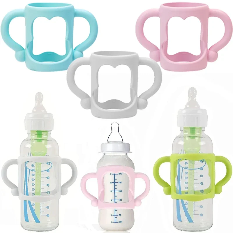 Children's Kettle Bottle Accessories Baby Food-grade Silicone Bottle Handle Anti-fall Baby Suction Cup Silicone Handle