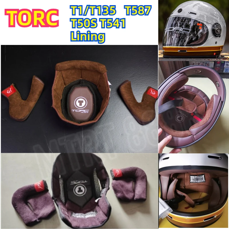 TORC Full-face Helmet T1/T135  T587 T50S/T541 Full Set of Inner Liner Upgraded Royal Blue Helmet Replacement Accessories