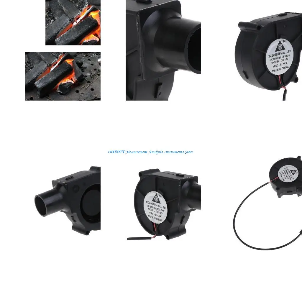 

367d 7530 PWM Воздушный воздуходувка 12 В 1.5A Большой поток воздуха 2500R вентилятор переменного тока для кемпинга для барбекю