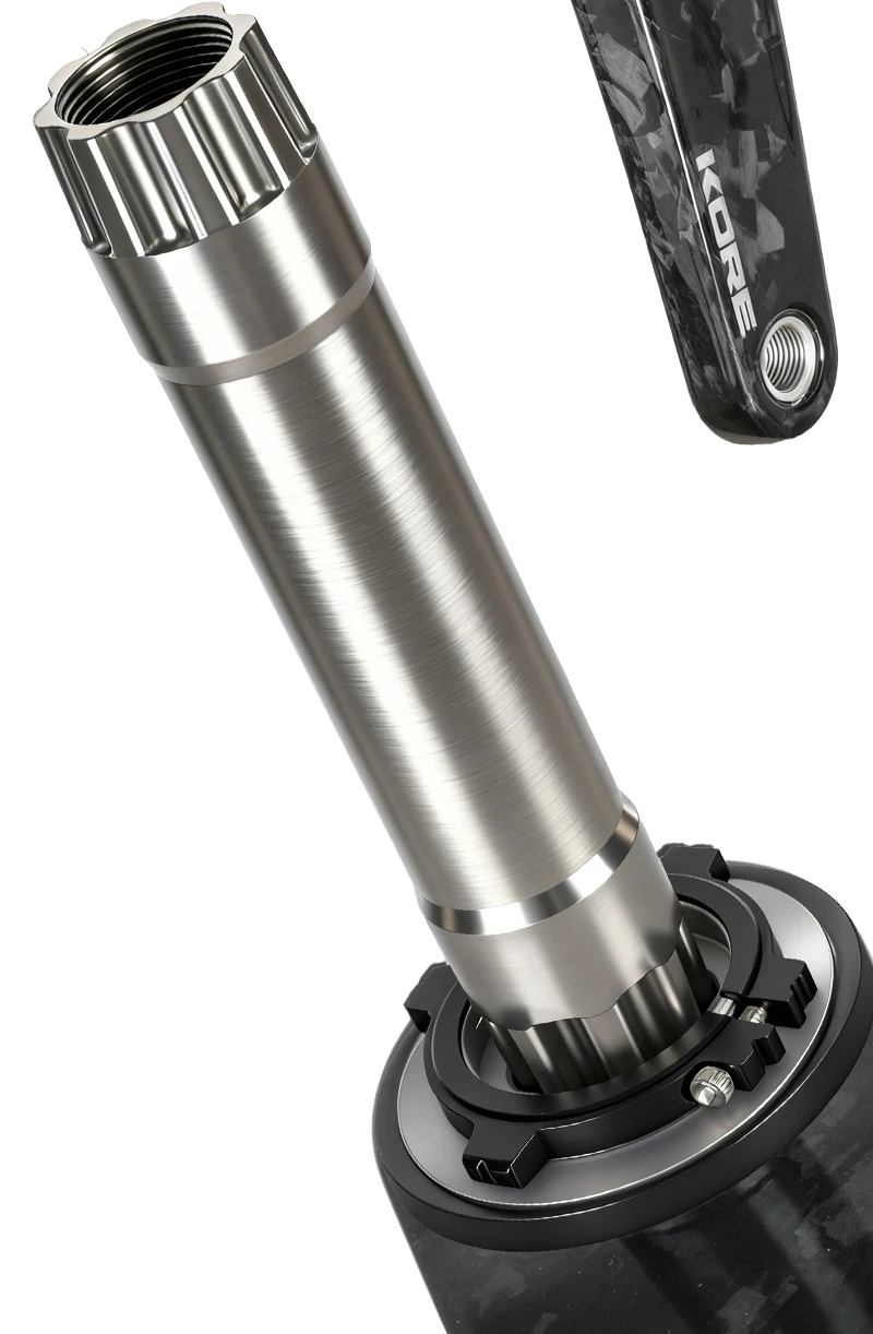 KORE T800 Carbon-Rennrad-Kurbelgarnitur, 345 g, ultraleicht, 24 mm Achsspindel aus Titanlegierung, für Shimano für SRAM Hollowtech – Detail 10