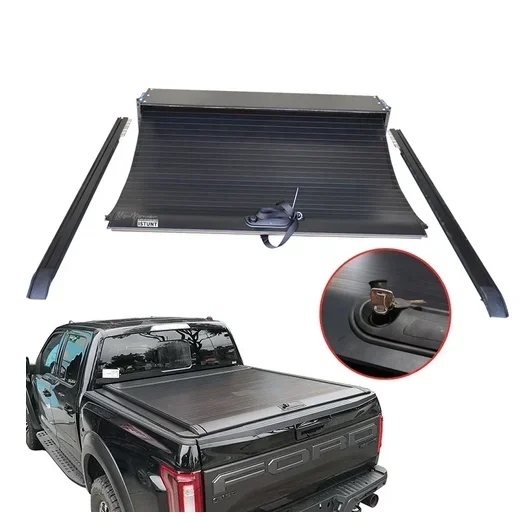 

ZWNAV Tonneau cover for Ford F150 For Ranger XLT Wildtrak Roll Retractable Aluminium Fold Pickup Truck Bed Cover