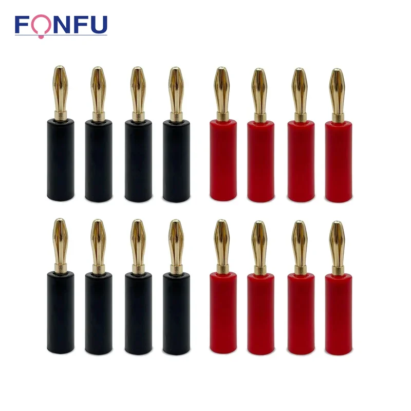 

10PCS Gold Plated 4mm Banana Connector Horn Speakers Banana Plug For Audio Video Speaker Cable Adapter