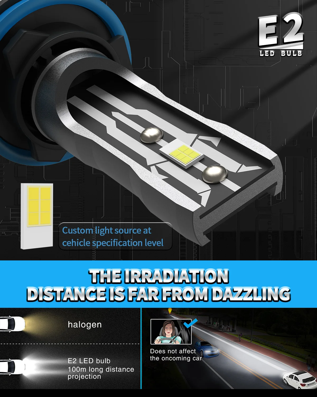 AENVTOL-LED Bulbo para carro, luz de nevoeiro, lâmpada diurna, condução, 12V, 30000LM, 6500K, H27, 880, 881, H27W, 2PCs, H27W, 2PCs, H27W, 2PCs