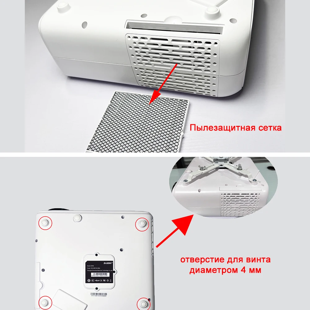 Zhuozhen CR7 TD97 14000 Lumens Vintage Basic Projector Full HD 1080P Manual Focus Beamer For Home Use and Android System