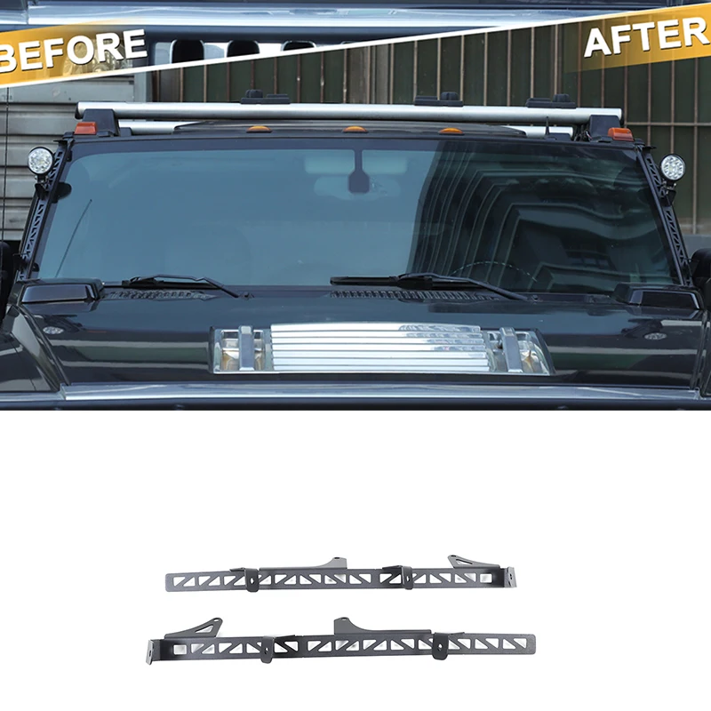 ل 2003-2009 هامر H2 A-عمود الأضواء قوس السيارات A-عمود الجانبين تركيبة إضاءة قوس الملحقات الكربون المس #2