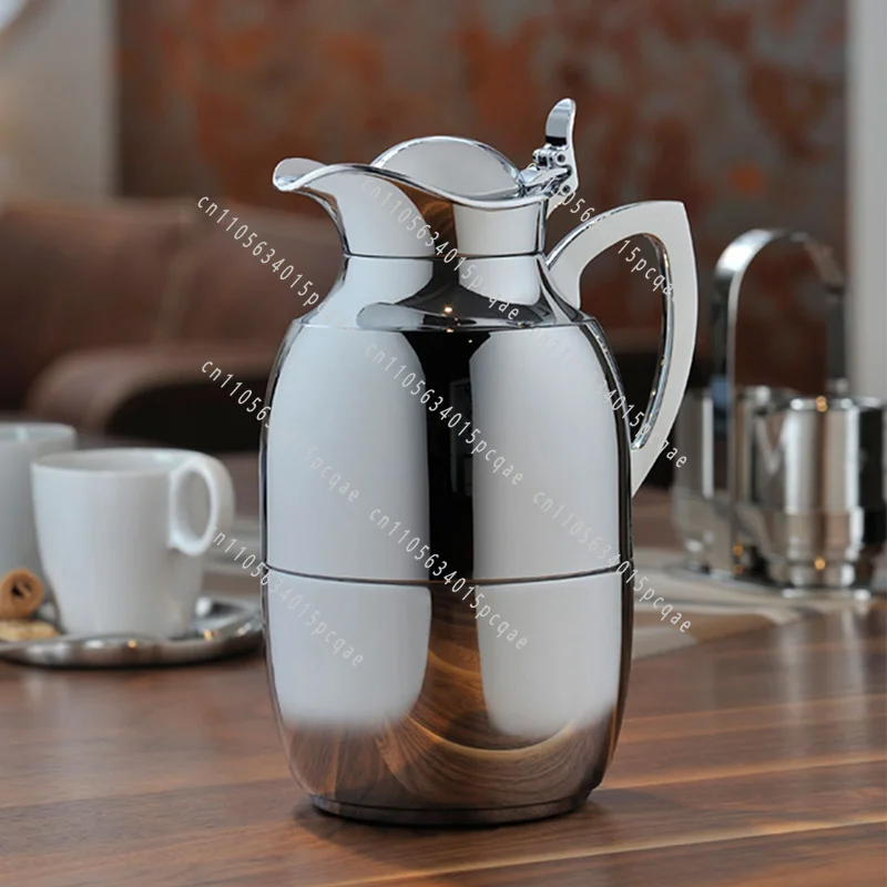 Black diamond chrome plated, European thermal insulation pot, coffee pot 1.0 liters