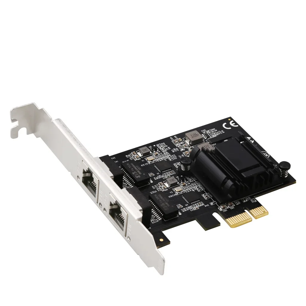 Gigabitowa karta sieciowa 2,5 GBase-T z 2 portami 2500 Mb/s PCIe 2,5 gb Karta Ethernet RJ45 Karta kontrolera LAN