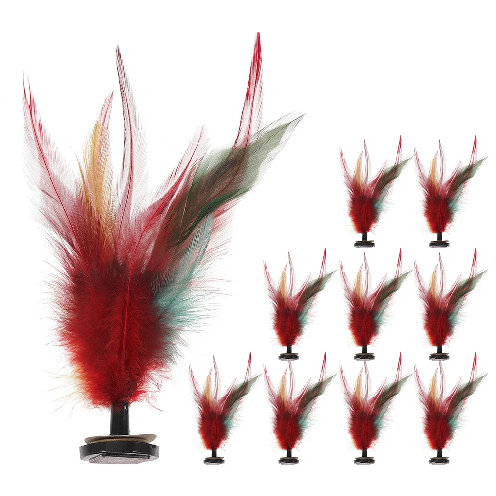 Volano Jianzi colorido hecho a mano para deportes de pies, juego al aire libre para niños y adultos, entretenimiento de ejercicio de bajo impacto, 10 Uds.