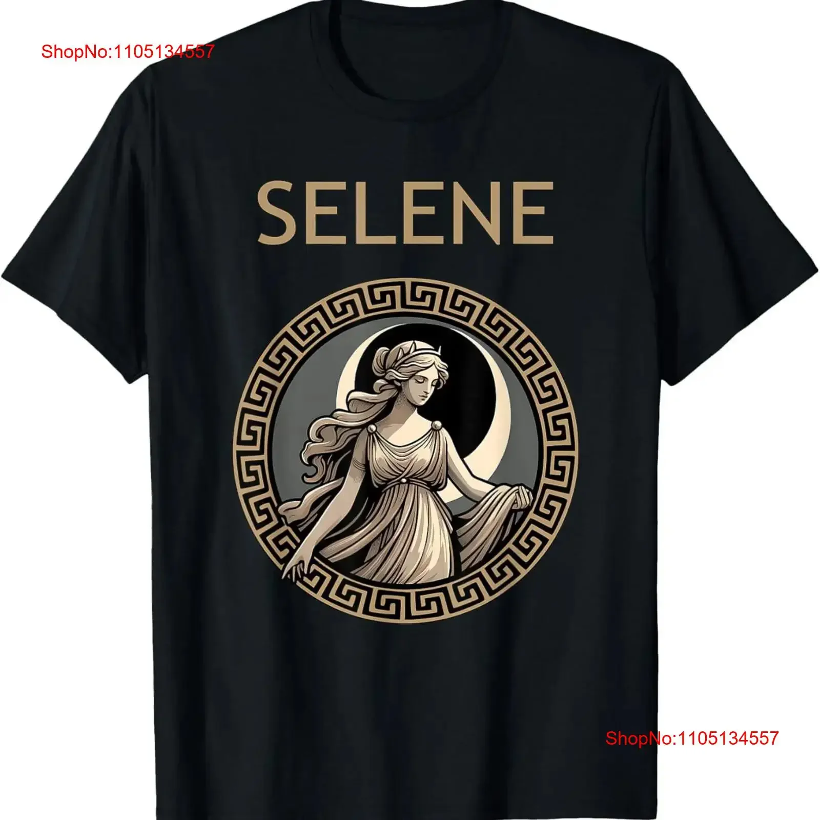 Camiseta Selene de la diosa griega de la luna, Top lavado vintage para uso diario, ligeramente para hombre, cómoda, versátil y elegante