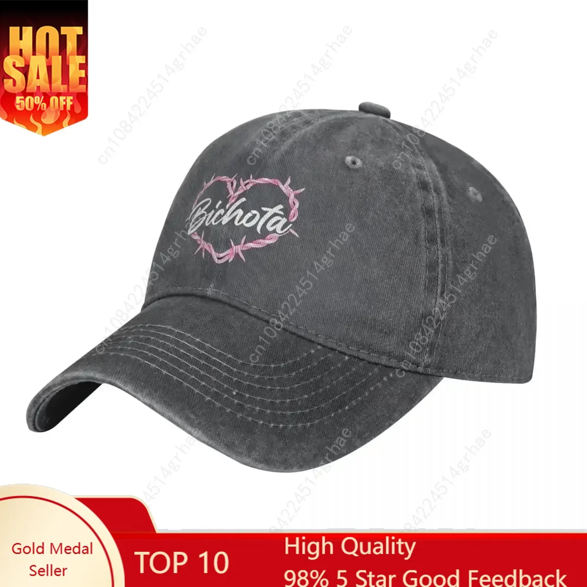 

KAROL G Hearts Baseball Cap Harajuku Desgin Outdoor Adjustable Washed Trucker Hat Female Trendy Casual Washed