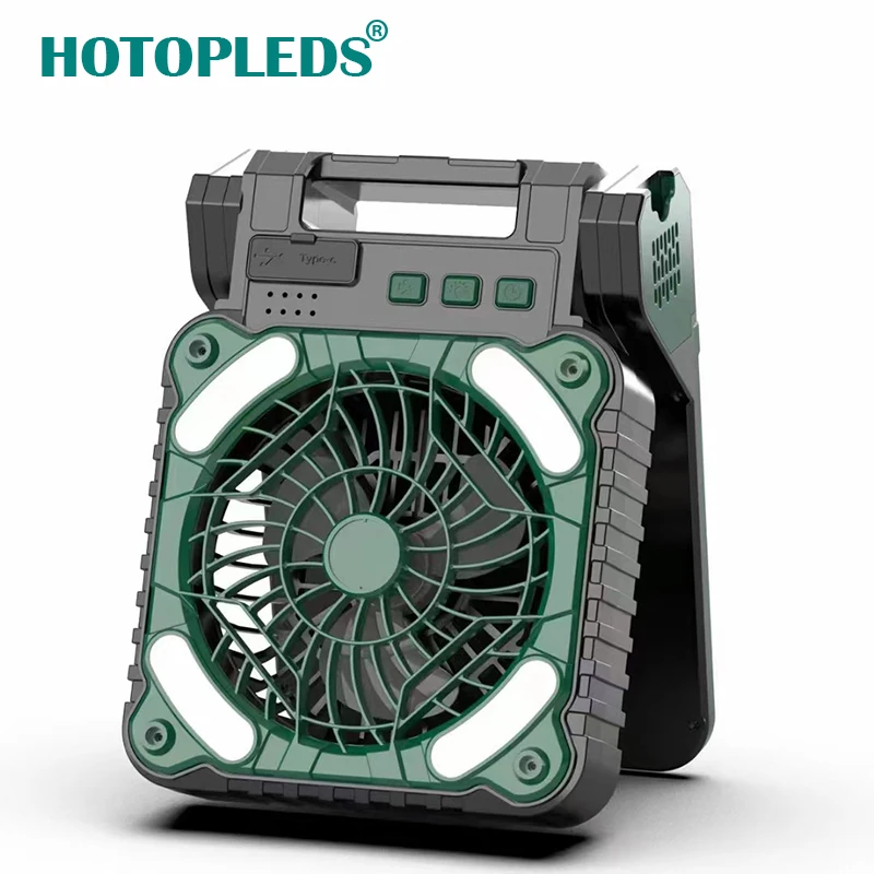 Popular Foldable Portable Electric Usb Rechargeable Fan Solar Panels With Lights Outdoor Camping Fan