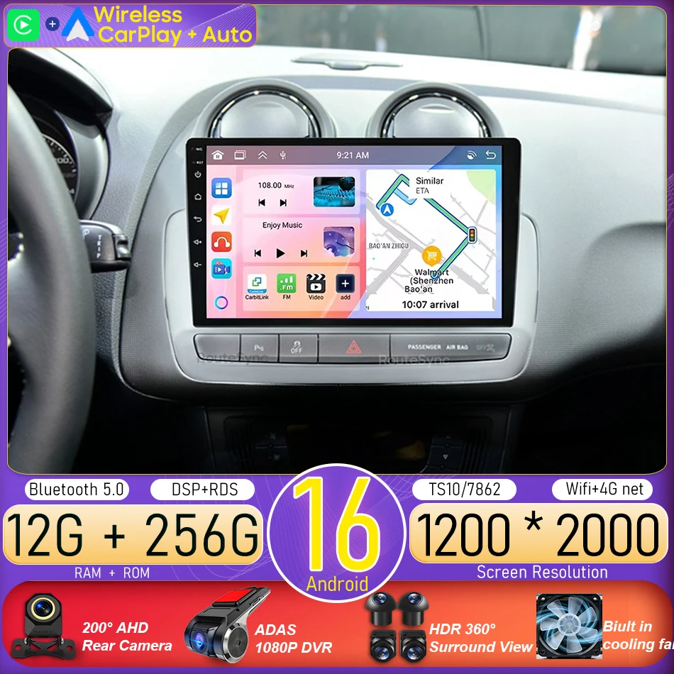 

Для Seat Ibiza 2012-2015: Автомагнитола Android 16, мультимедийный видеоплеер, GPS-навигация, стереосистема, CarPlay, головное устройство (без 2DIN)