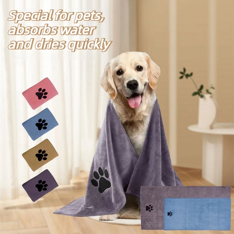 Absorbent Microfiber Pet Towels 35x75cm 50x100cm Gentle on Skin for Cats Dog Bathing and Drying Routine Reusable Easy To Clean