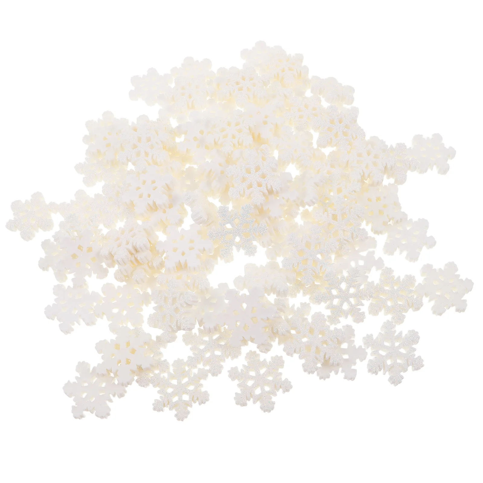 

100 Pcs Moss Micro Landscape Ornaments Mini Snowflake Fake Winter Decor Snowflakes for Crafts Artificial Hanging