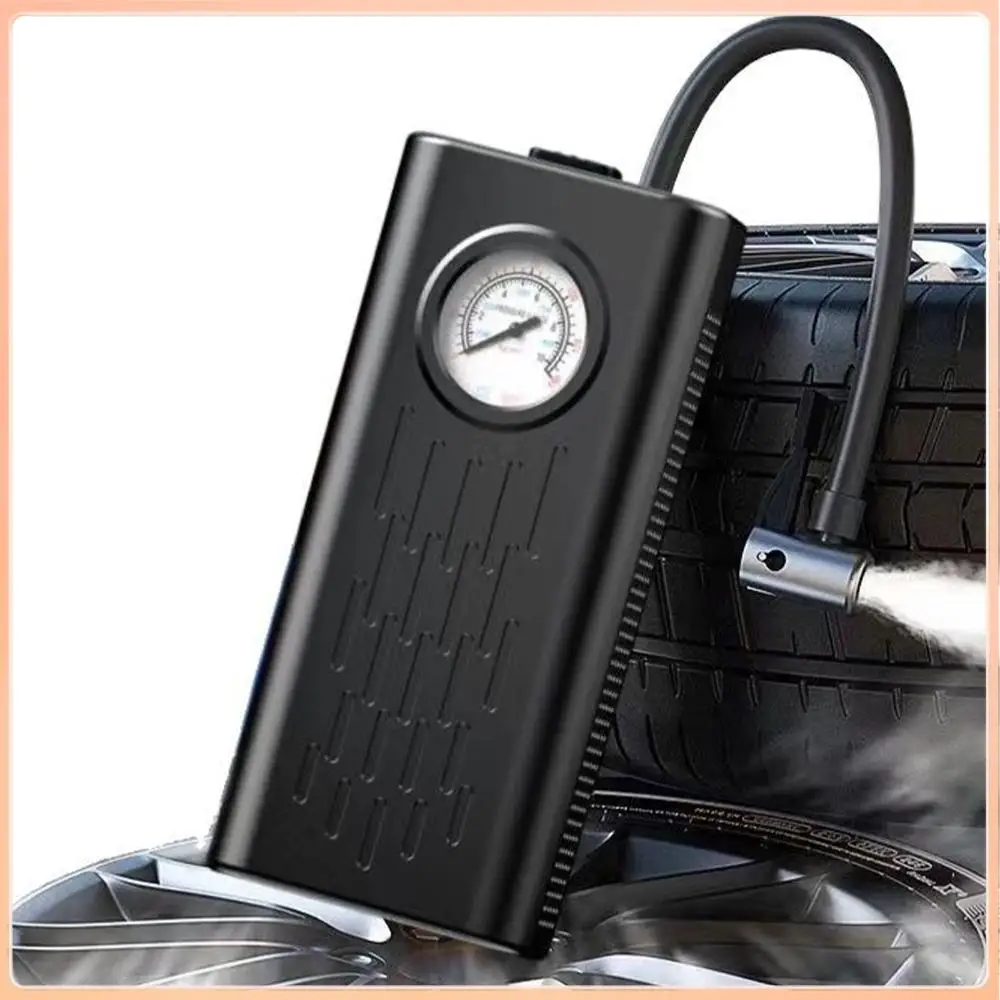 Tire Inflator Portable Air Compressor with Pointer Pressure Gauge Air Pump for Car Bike Motorcycle Ball