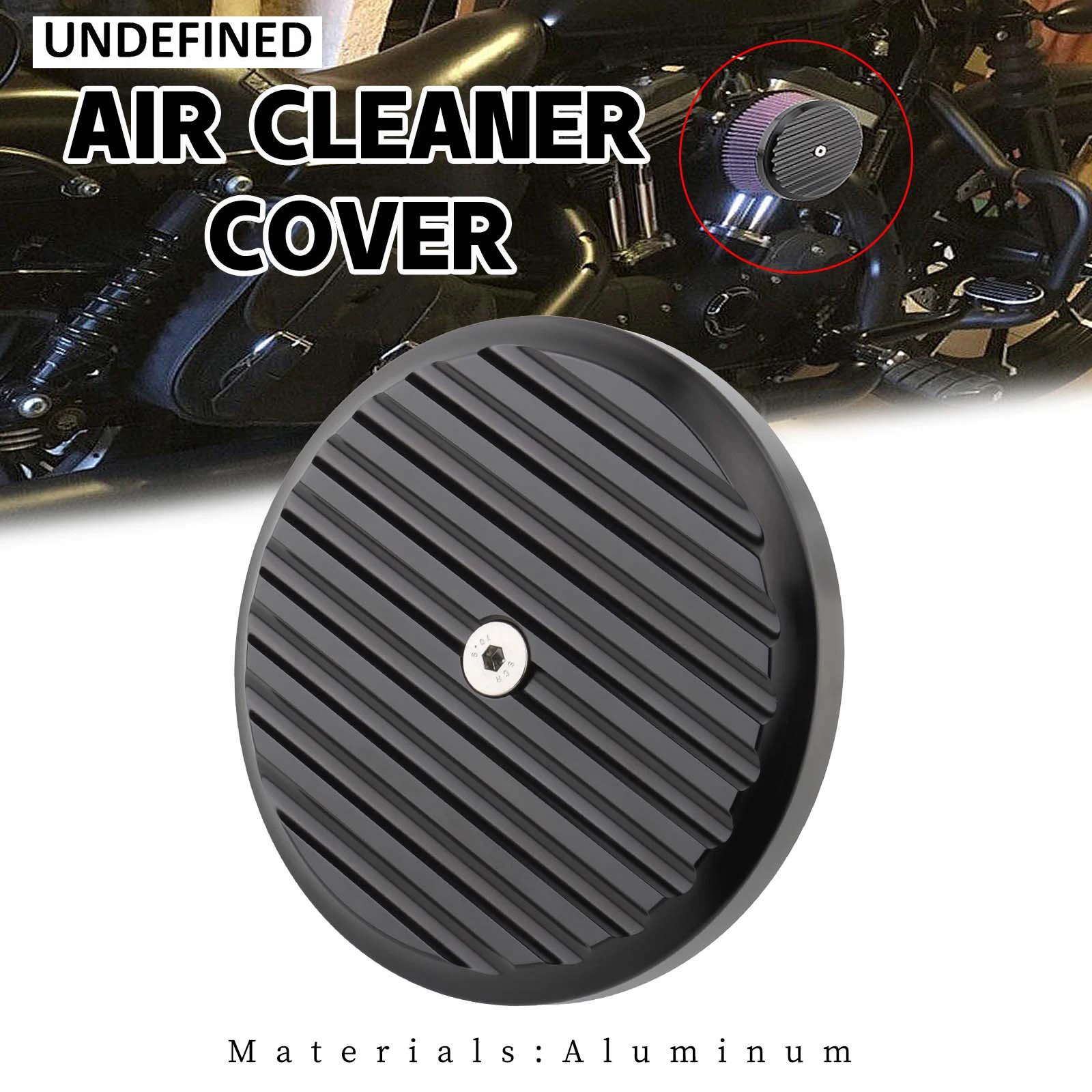 Motorcycle Air Filter Cover for Harley Dyna Street Bob Low Rider 1999-2008 Touring Road King 99-2013 Softail Breakout 2000-2015