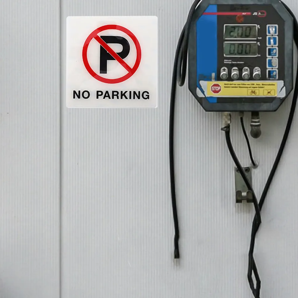 

2Pcs Reflective No Parking Sign Self Adhesive Label for Driveways Entrances Warehouses Easy Peel and Stick Application