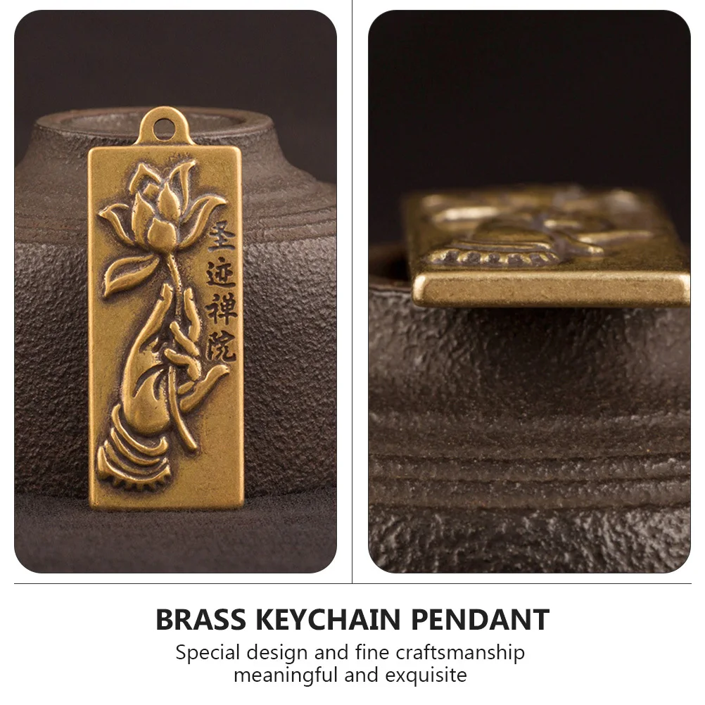 

3Pcs Brass Keychain Pendant Key Chain Hanging Ornament Durable Practical Perfect Gift Brass Keychain Pendant Key Holder Decor