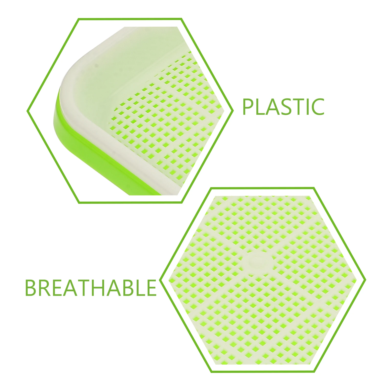 

3pcs Soilless Culture Tray Hydroponic Germinating Basin Plastic Nursery Tray Sprouting Vegetable Container Durable Water-Saving