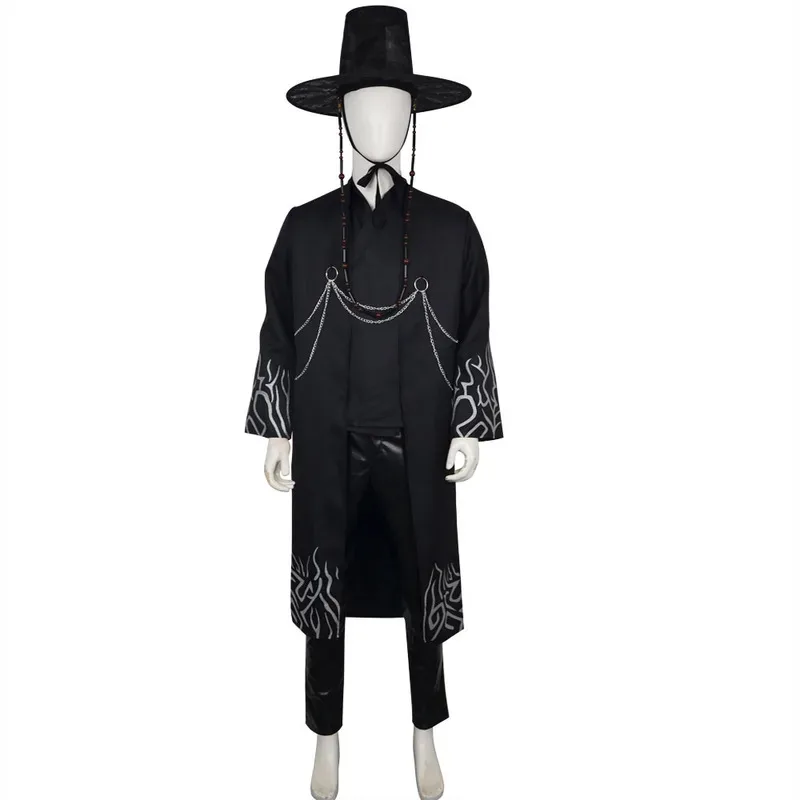 Jinu Cosplay Anime Demon Hunter Saja niños bebé Abby misterio Romance Kpop grupo canto estilo coreano hombre sombrero negro Y2K traje vl;6