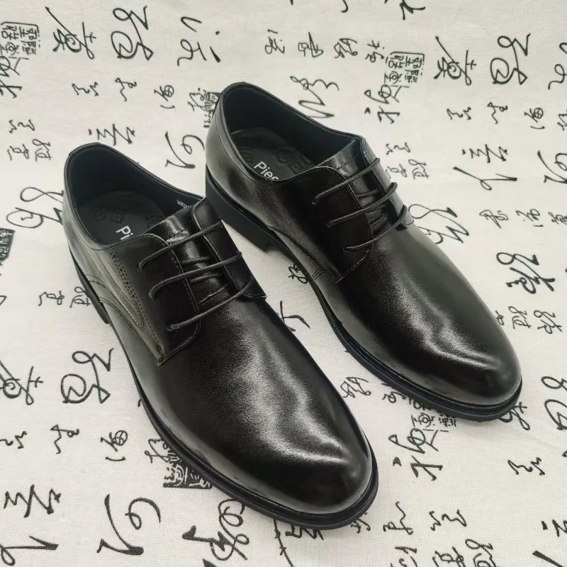 

Мужская официальная обувь для работы и отдыха, ранковое вождение, черная новая мужская обувь на четыре сезона, банкетная, свадебная вечеринка