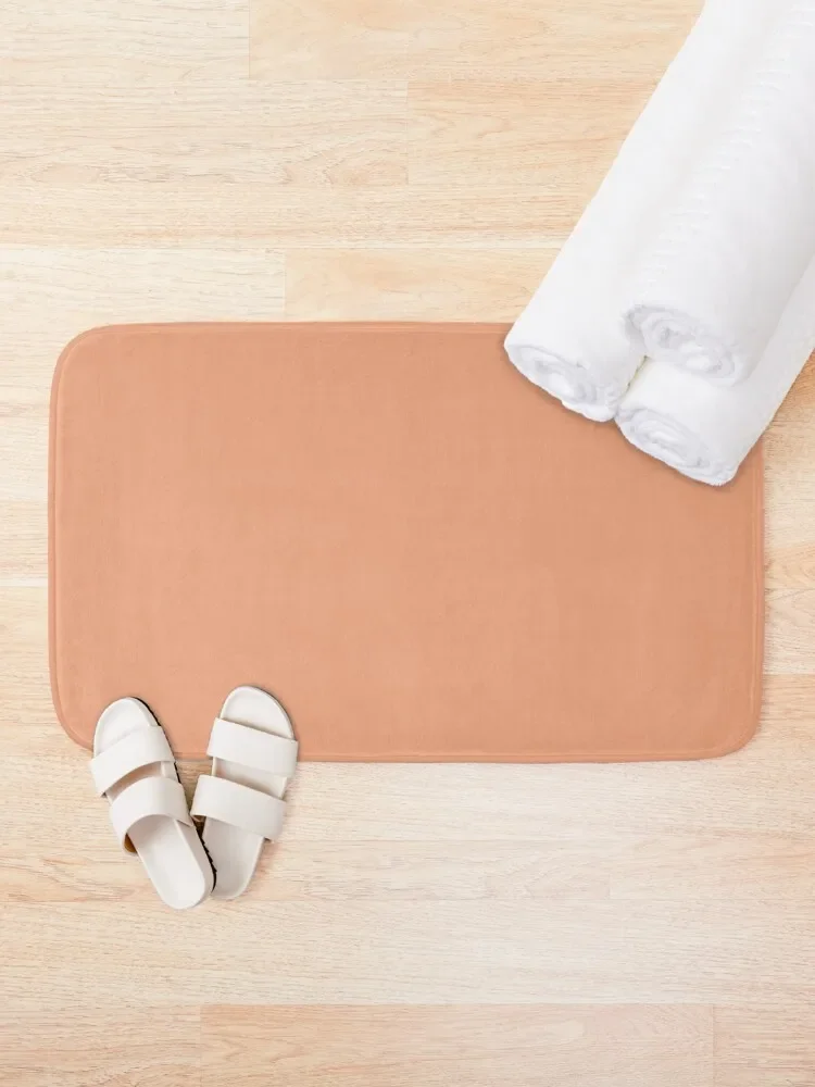 Best Seller Colors of Autumn Light Apricot Orange Single Solid Color - Accent Shade / Hue / Colour Bath Mat