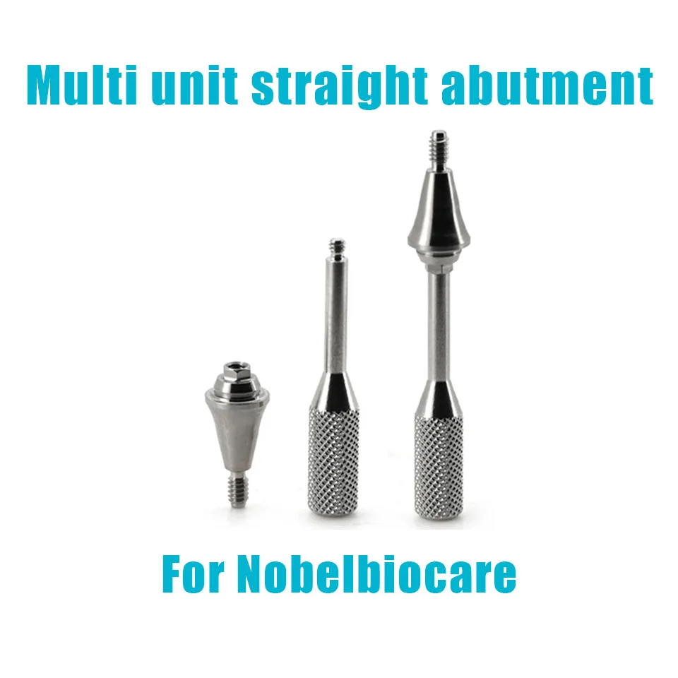 10Pcs Fits for Nobel Biocare Multi Unit Straight Abutment Set RP NP Dental Implant Screw Retained Prosthetic Restoration Kit