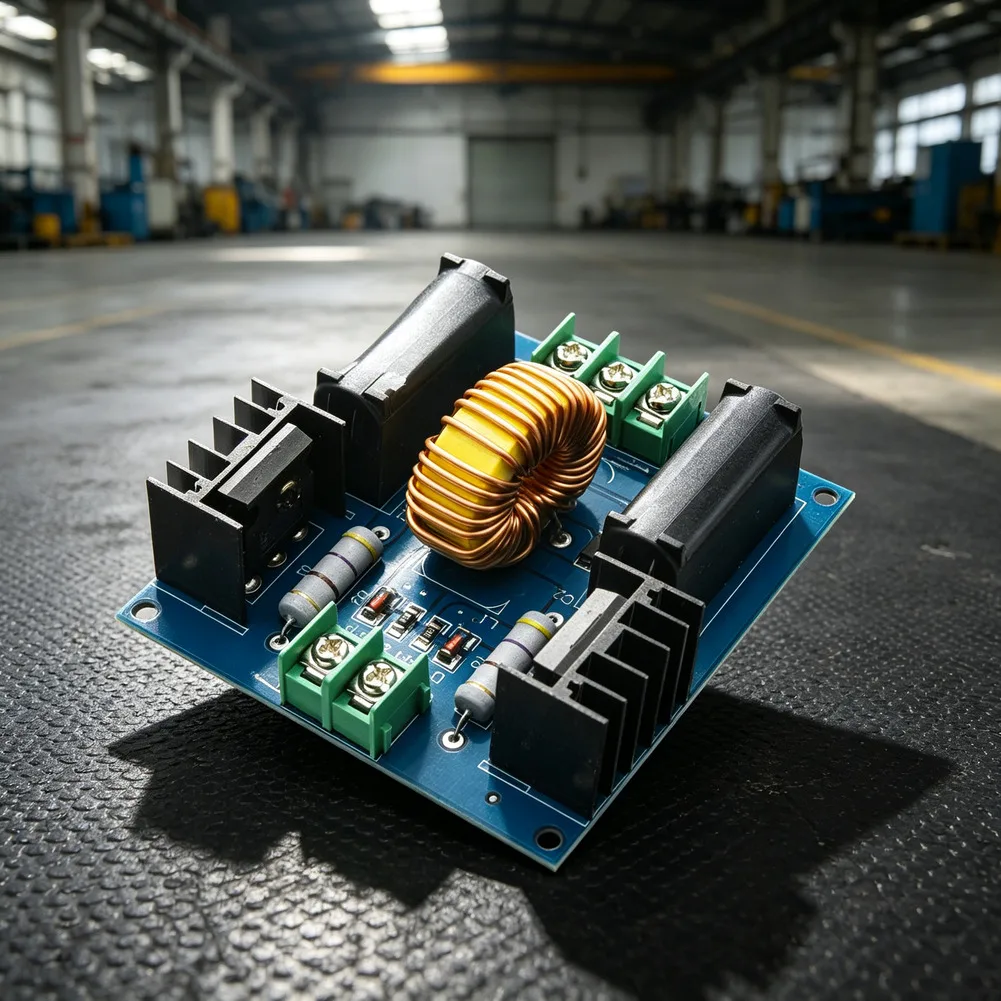 For ZVS Driver Module for Induction Heating Experiments with Auto-Tuning LC Resonance and Wide Input Range DC 12V-30V Operation