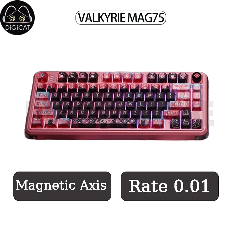 

VALKYRIE MAG75 MAX Механическая клавиатура для киберспорта с магнитной осью 8K Скорость возврата 0,01 Точность Горячая вилка RGB Пользовательская игровая клавиатура