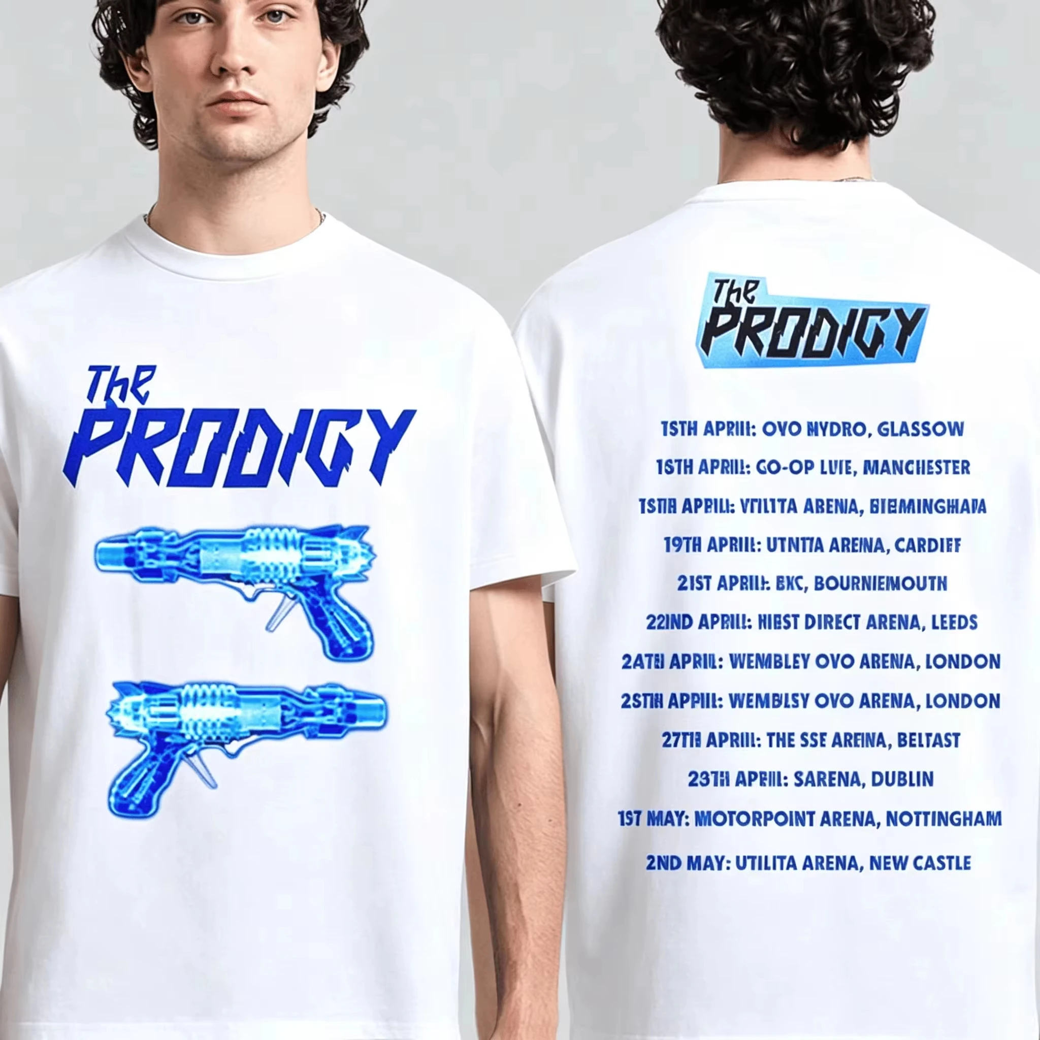 The Prodigy 2026 tour Electric Guns graphics cotton T-shirt Summer New High-Quality Men's women's Fashion Shirt
