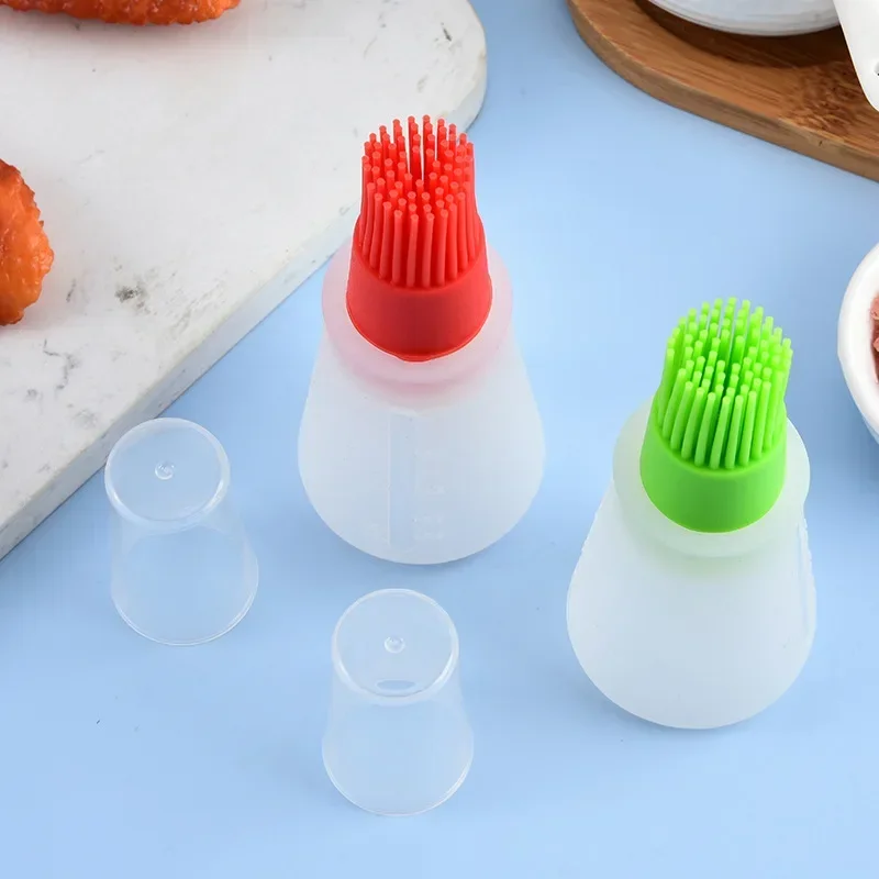 New 2026 1PC Silicone Oil-Bottle Brush – Portable Dispenser & BBQ Basting Brush, Leak-Proof Kitchen/Outdoor Baking Gadget view 4