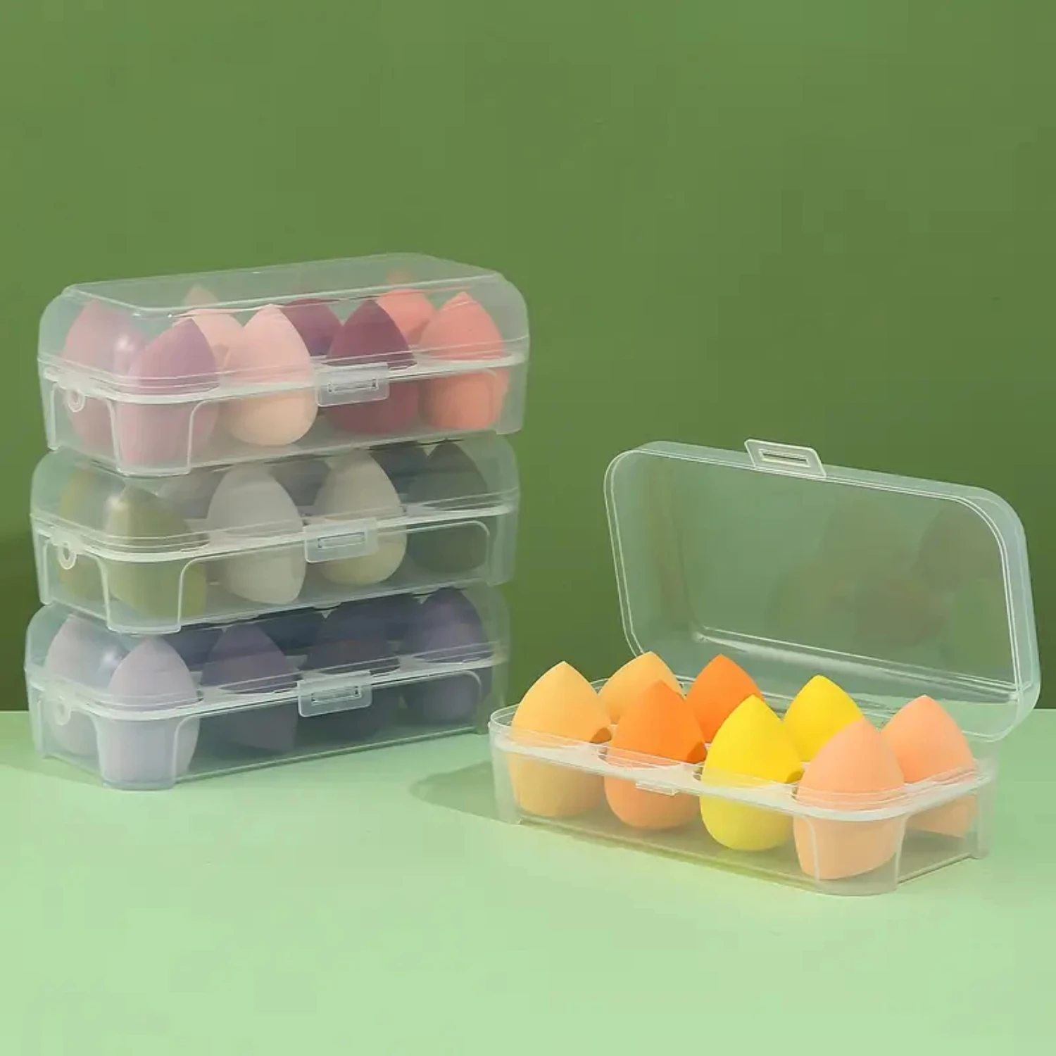 Zestaw gąbek do makijażu, Beauty Eggs, kosmetyczny puszek do makijażu, do użytku na mokro i na sucho