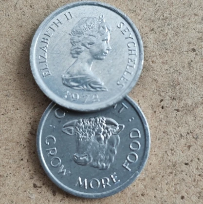 16 مللي متر سيشيلز البريطانية 1972 FAO الغذاء عملة تذكارية UNC عملة أصلية جمع العملات التذكارية #1